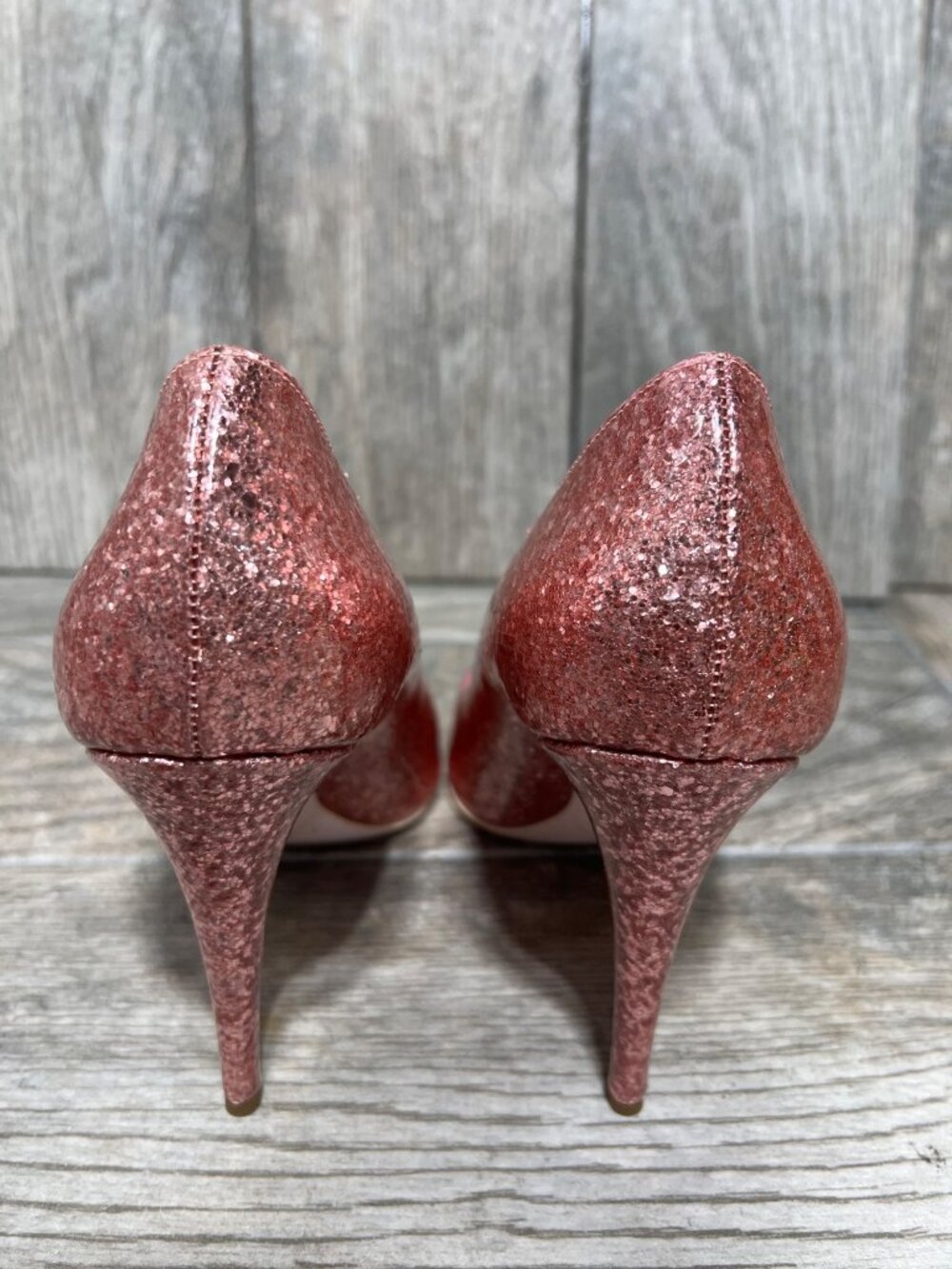 GIAMBA Paris Galactica Patent Rosa High Heels Pink Glitter Pumps Designer EUR 40 - Picture 4 of 7